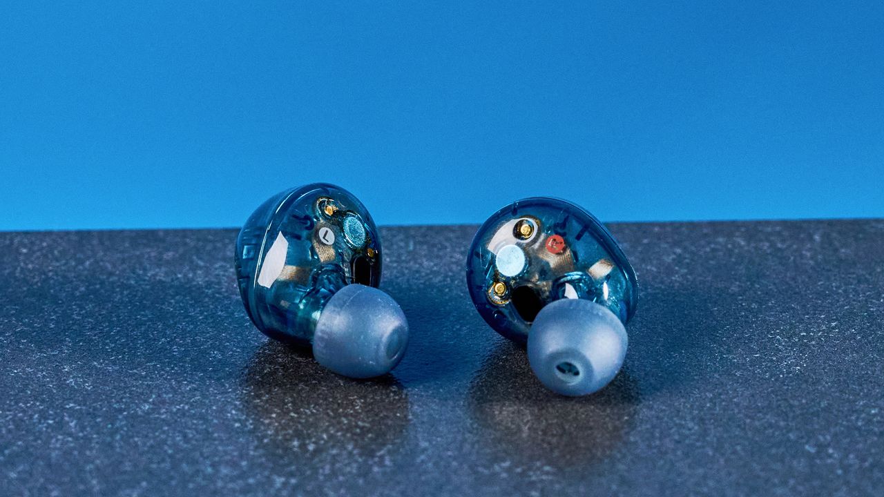 A pair of Glass Blue Sony WF-C710N wireless earbuds.