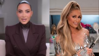 Kim Kardashian on The Kardashians and Paris Hilton on Cooking With Paris.