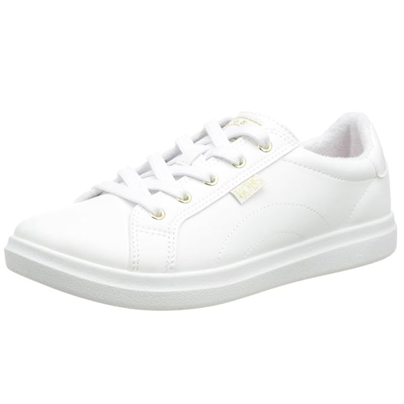 white sketchers trainers