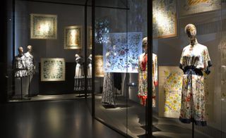 The exhibition gives viewers an insight into Gucci's famous Flora print