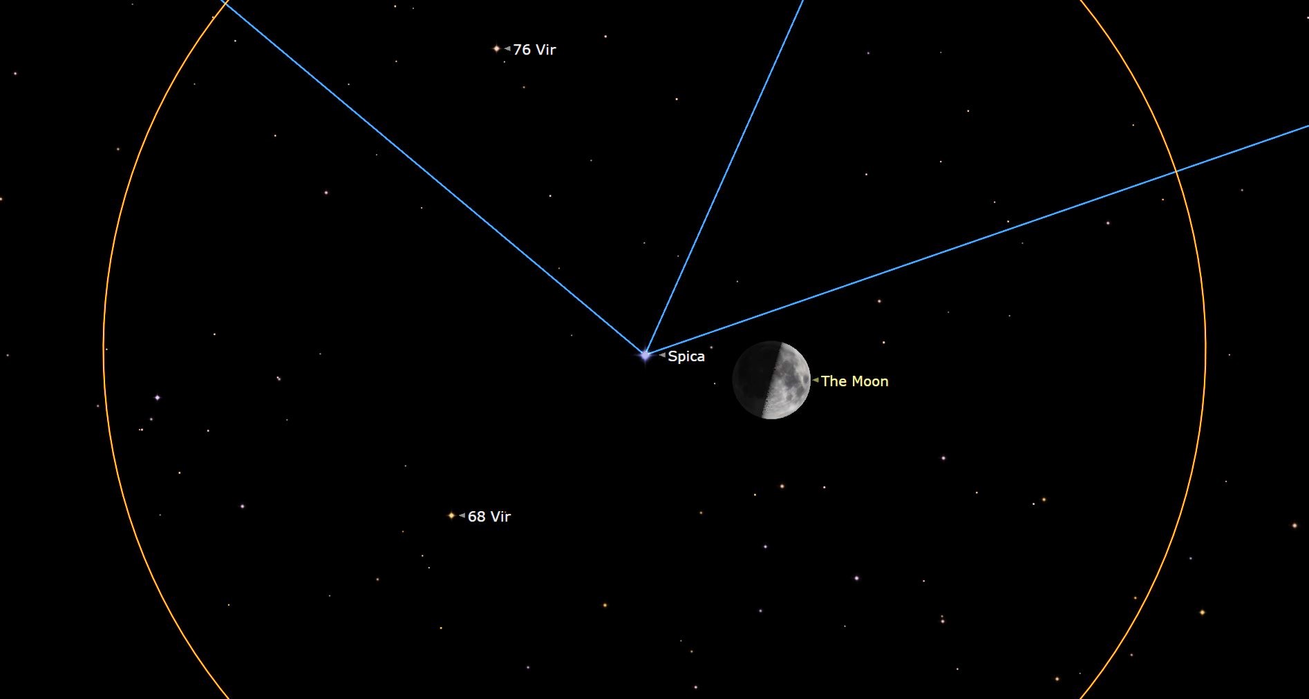  Watch the moon cover up the blue giant star Spica on July 13 