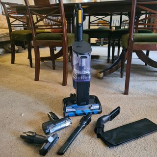 All the attachments with the Shark IZ300UK Anti Hair Wrap Cordless Stick Vacuum Cleaner