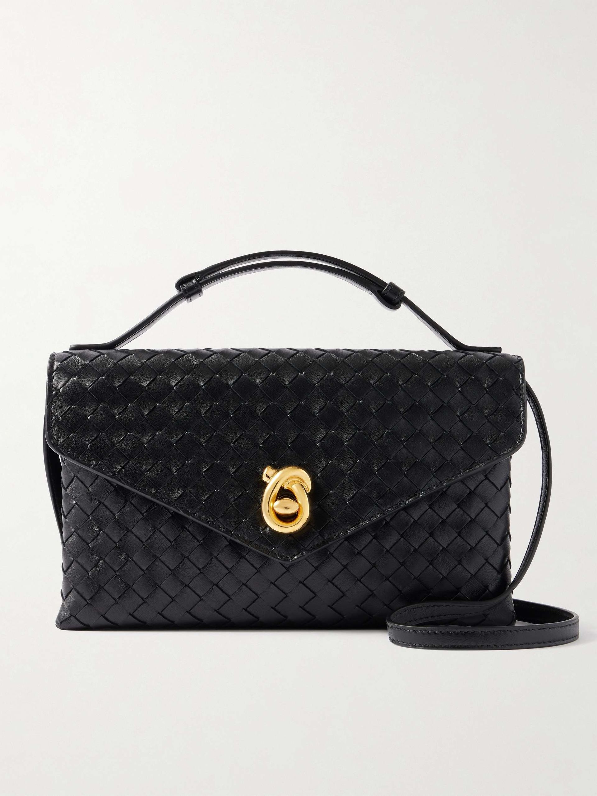 Knot Lock Medium Intrecciato Leather Shoulder Bag