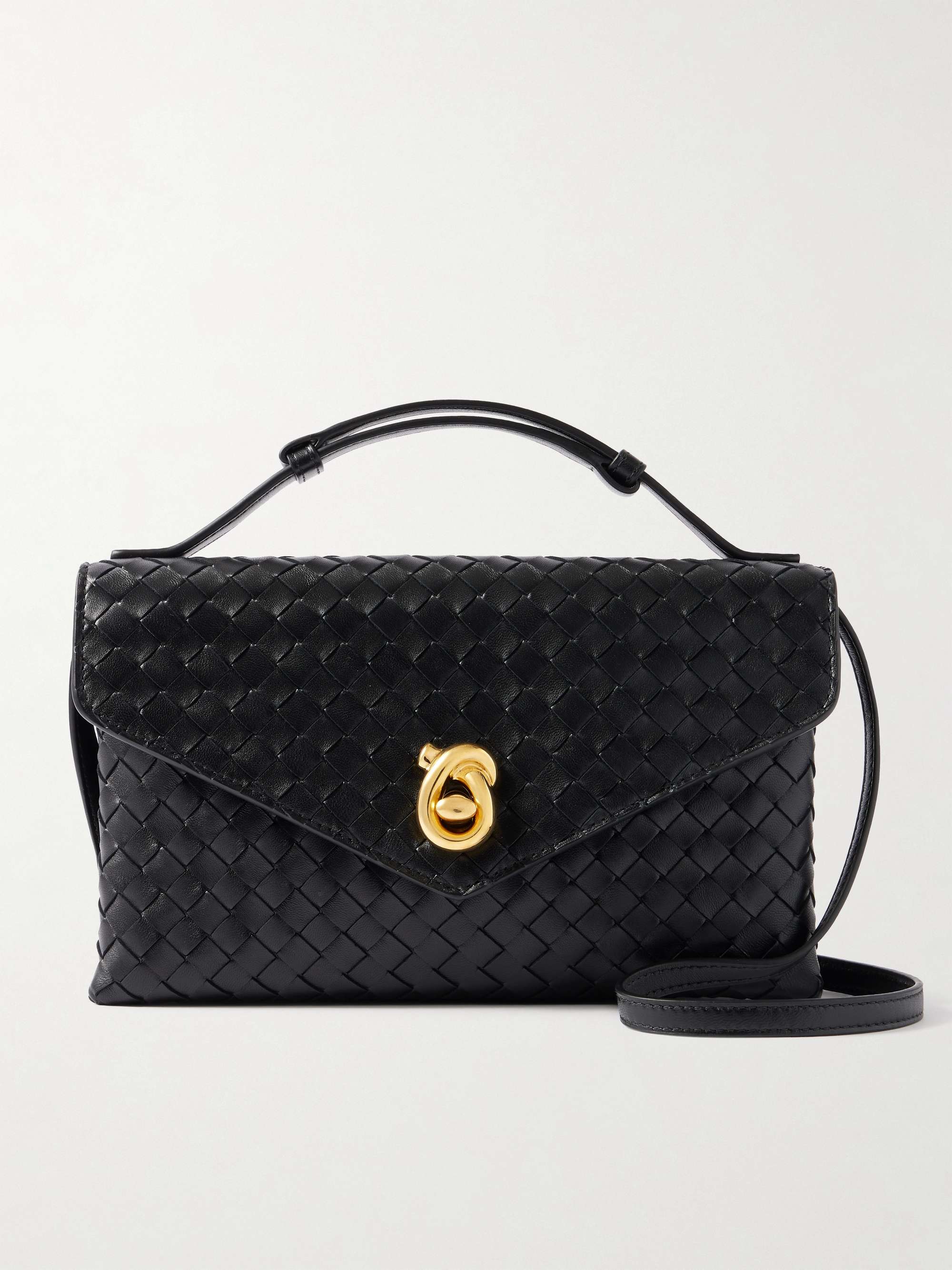 Knot Lock Medium Intrecciato Leather Shoulder Bag