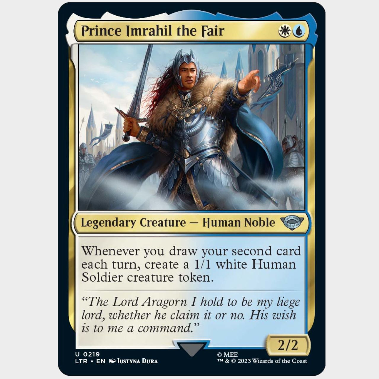 Prince Imrahil card from MTG Lord of the Rings