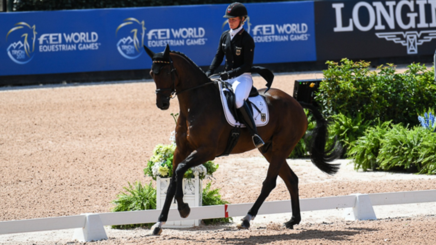 Julia Krajewski and Chipmunk FRH at the 2018 WEG.