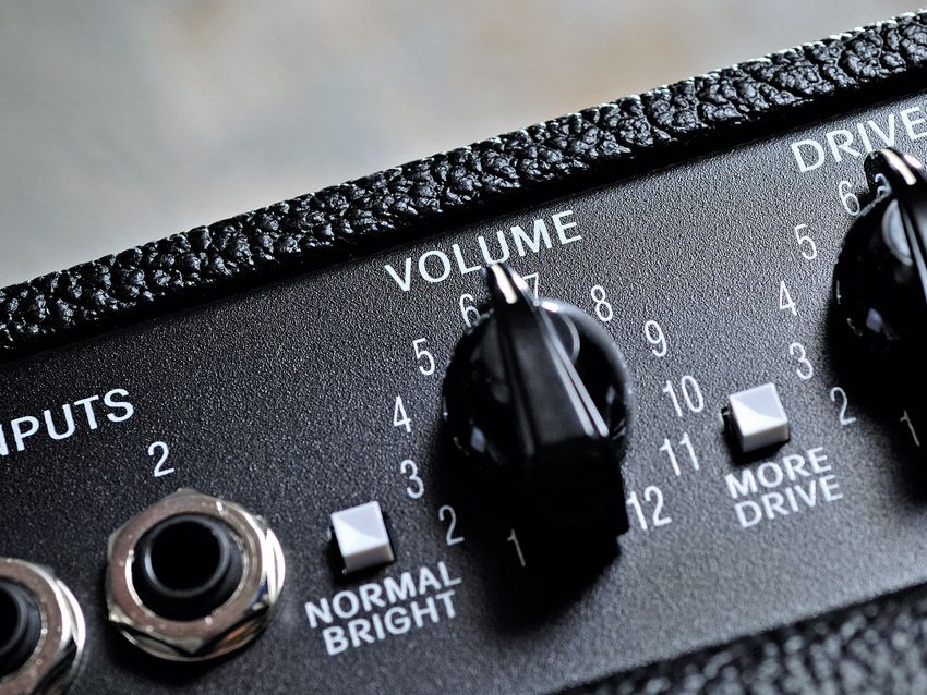 The new white-on-black control panel will come as a blessed relief on dim stages, and also under bright lights.