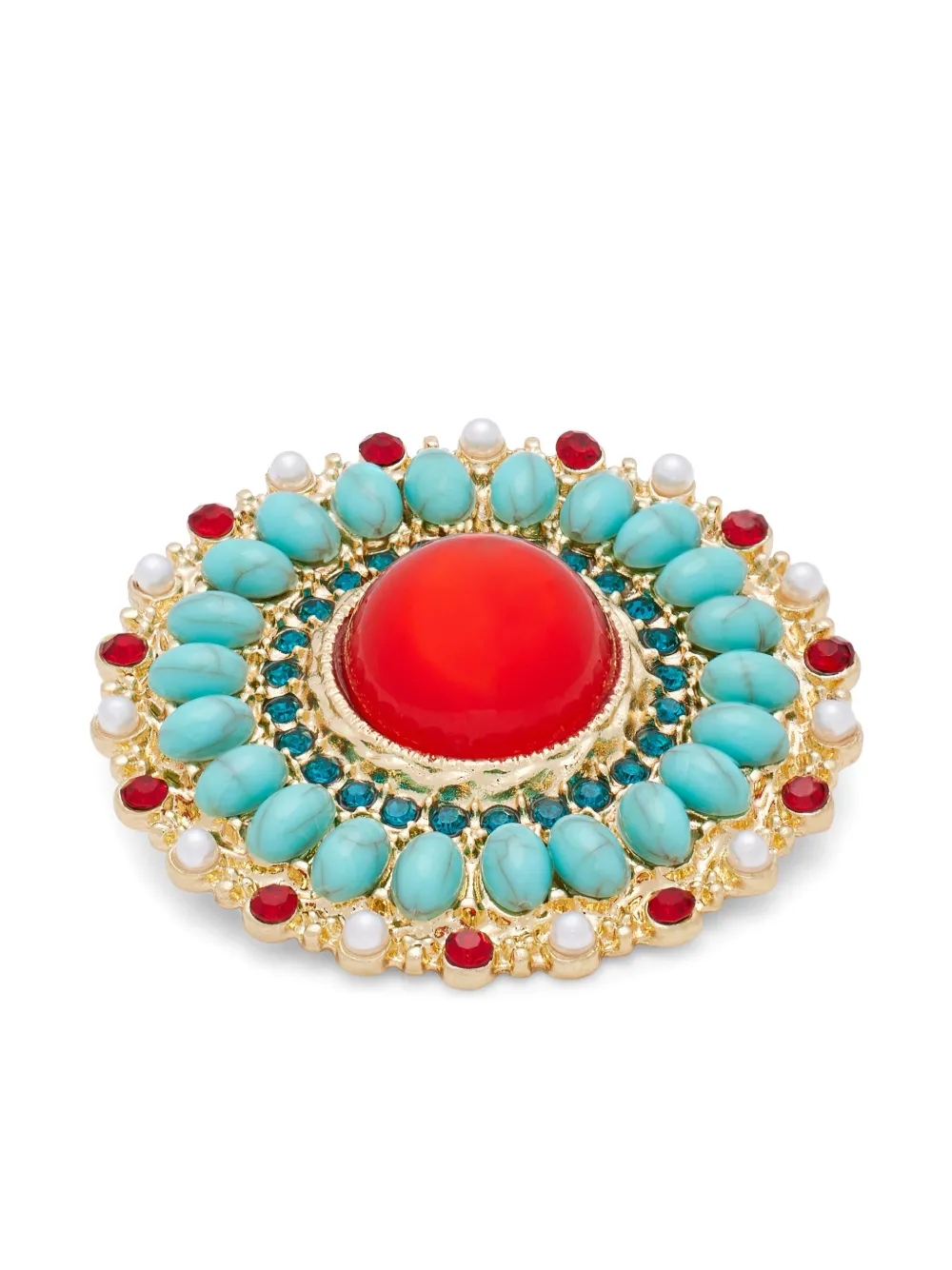 Hzmer Jewellery Stone-Embellished Starbust Brooch | One Size