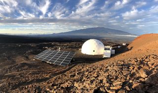The HI-SEAS habitat run by the International MoonBase Alliance on the volcano Mauna Loa in Hawaii.