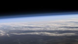 A view of Earth's atmosphere from space.