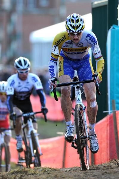 Bart Wellens in action in Fidea Cyclo-cross Leuven.