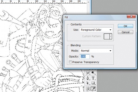 fill contents blending