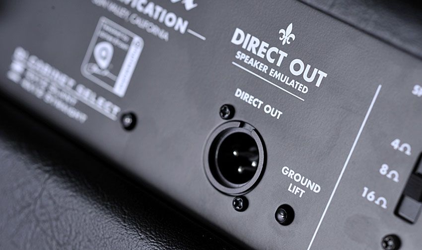 The speaker-emulated direct output features a ground-lift switch