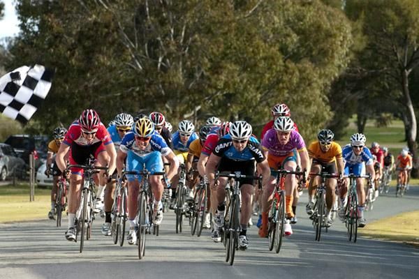 The sprint for the minor placings in Moama after James Williamson (Hyster-Total Rush) had stolen the show.