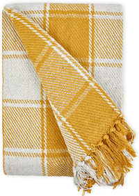 1. Emma Barclay Frisco Recycled Cotton Throw in Ochre | £17.95