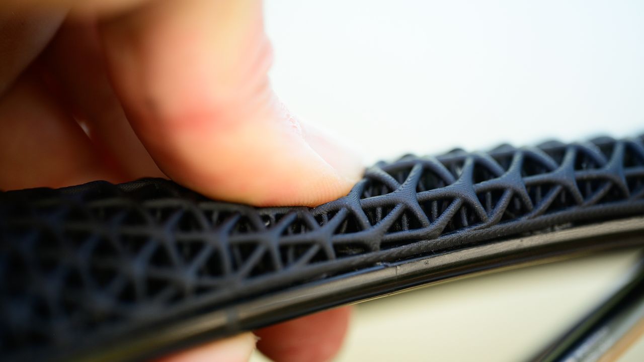 pressing on front section of the Selle San Marco Shortfit 2.0 3D Racing saddle