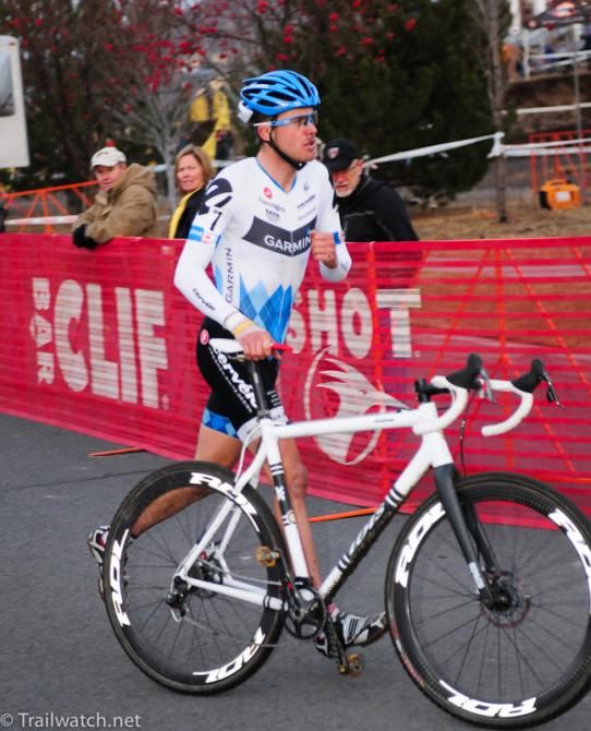 Danny Summerhill (Chipotle Development Team) suffered a flat tire after leading the chasers for most of the race