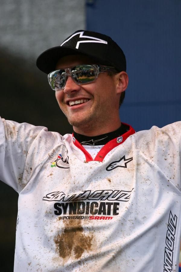 Greg Minnaar (Santa Cruz Syndicate) after winning the World Cup in Leogang