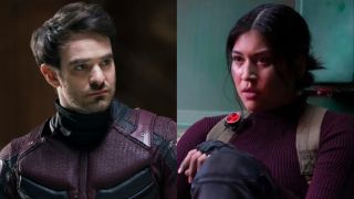 Charlie Cox as Daredevil and Alaqua Cox as Echo 