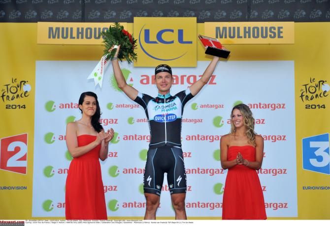 just Blel Kadri did the day before, Martin won the stage, moved into the KOM lead and was the most combative rider