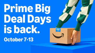 Amazon Prime Big Deal Days logo with hands holding amazon box