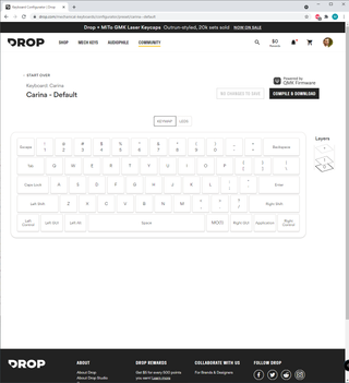 Drop Carina Barebones Mechanical Keyboard Kit