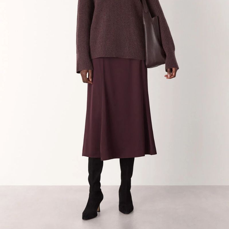 Image of burgundy skirt
