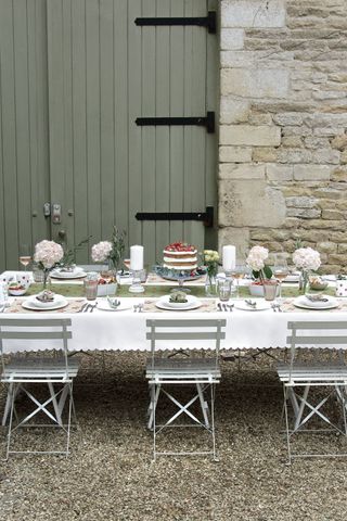 A pared back tablescape