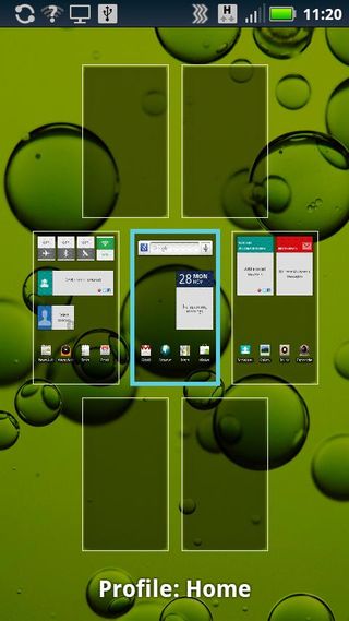 Motorola defy+ home screen