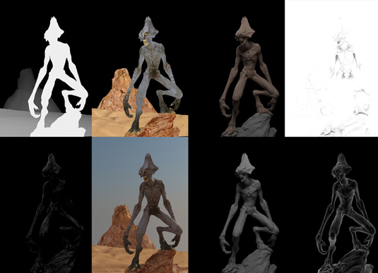 Create separate render passes to help with your composition