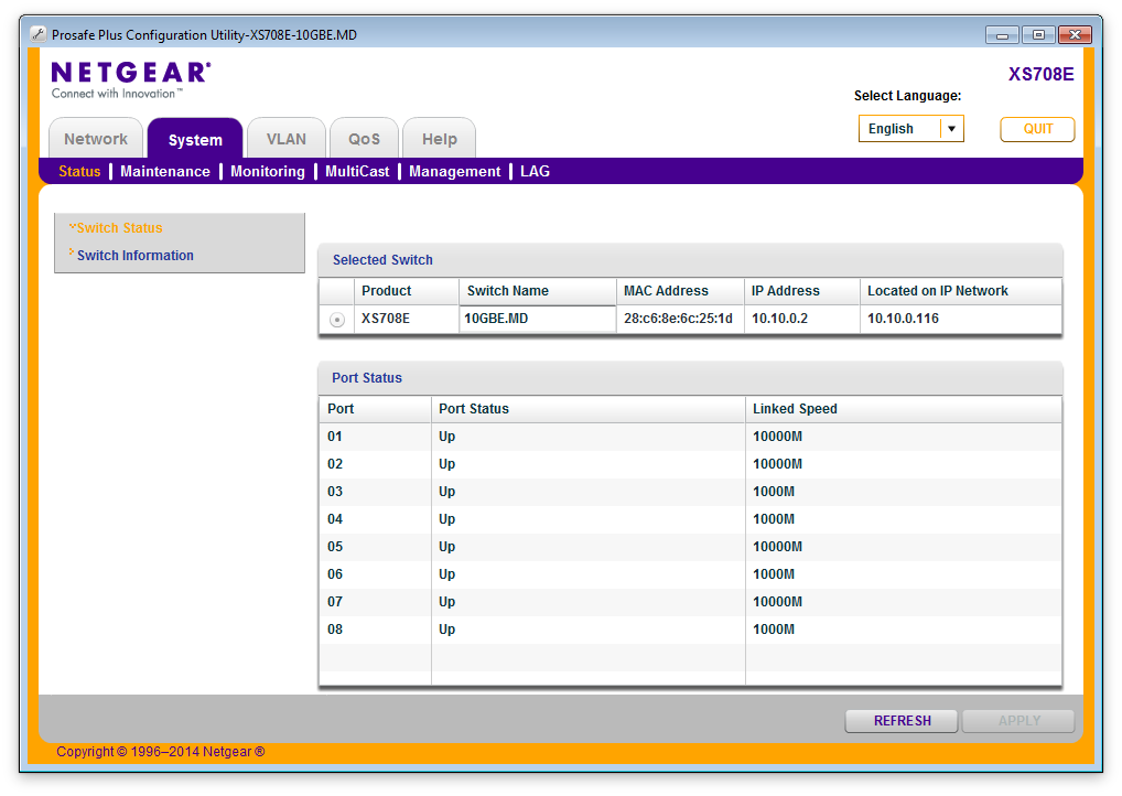 Netgear XS708E