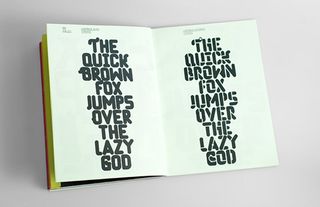 The last section of designer Yorick de Vries portfolio features examples of his custom made typefaces