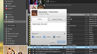 Spotify tracks can be embedded on Tumblr as well as shared via Twitter and Facebook