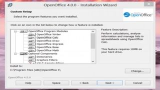 OpenOffice 4.0 install screenshot