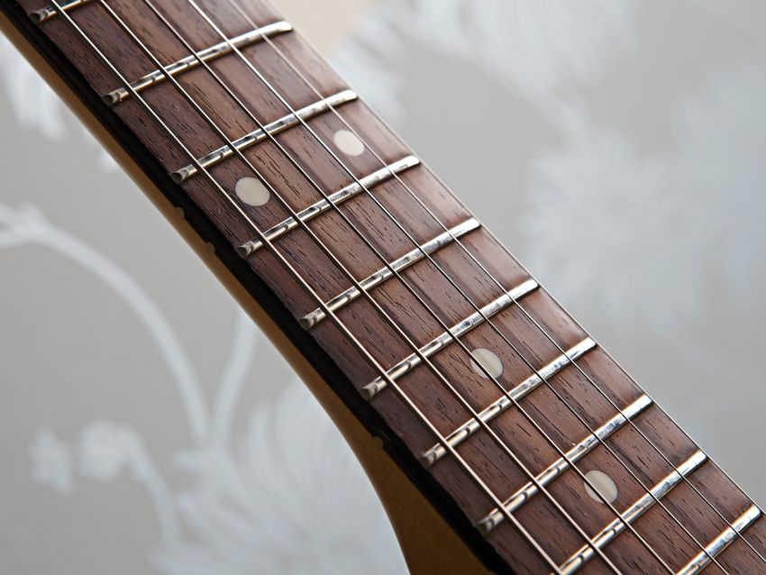 The Modern Player Jag packs a thin, 'C' profile maple bolt-on neck.