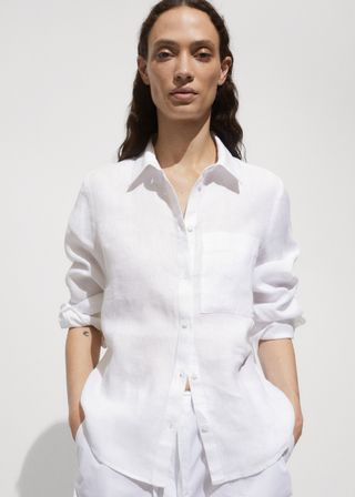 100% Linen Long-Sleeved Shirt