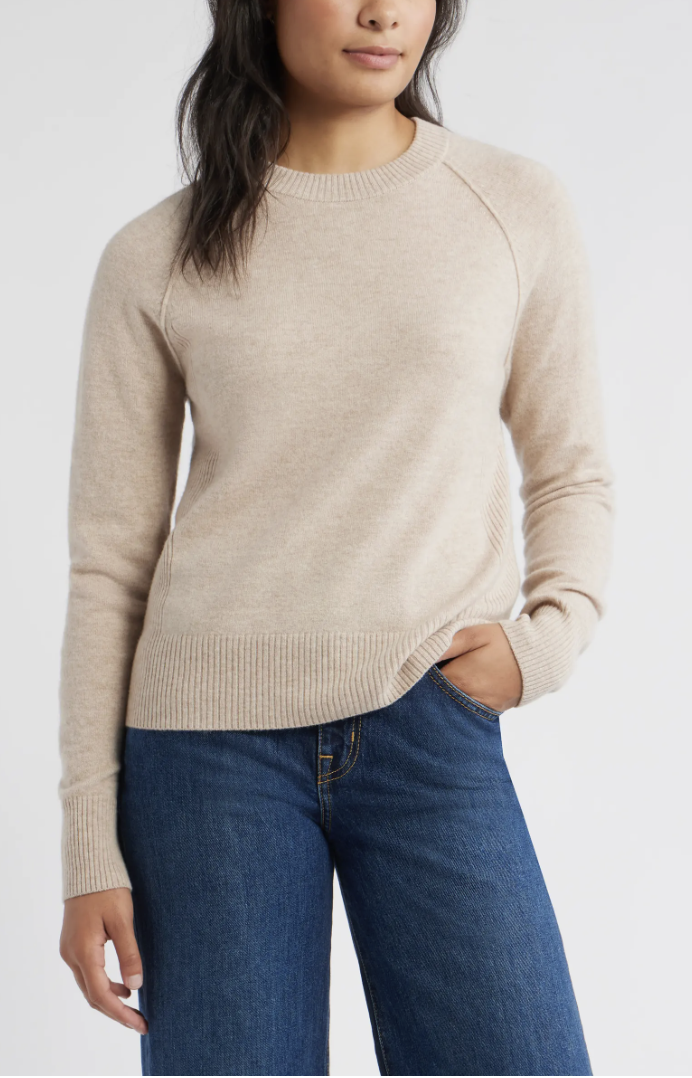 Caslon, Raglan Sleeve Wool & Cashmere Sweater (Was $100) 
