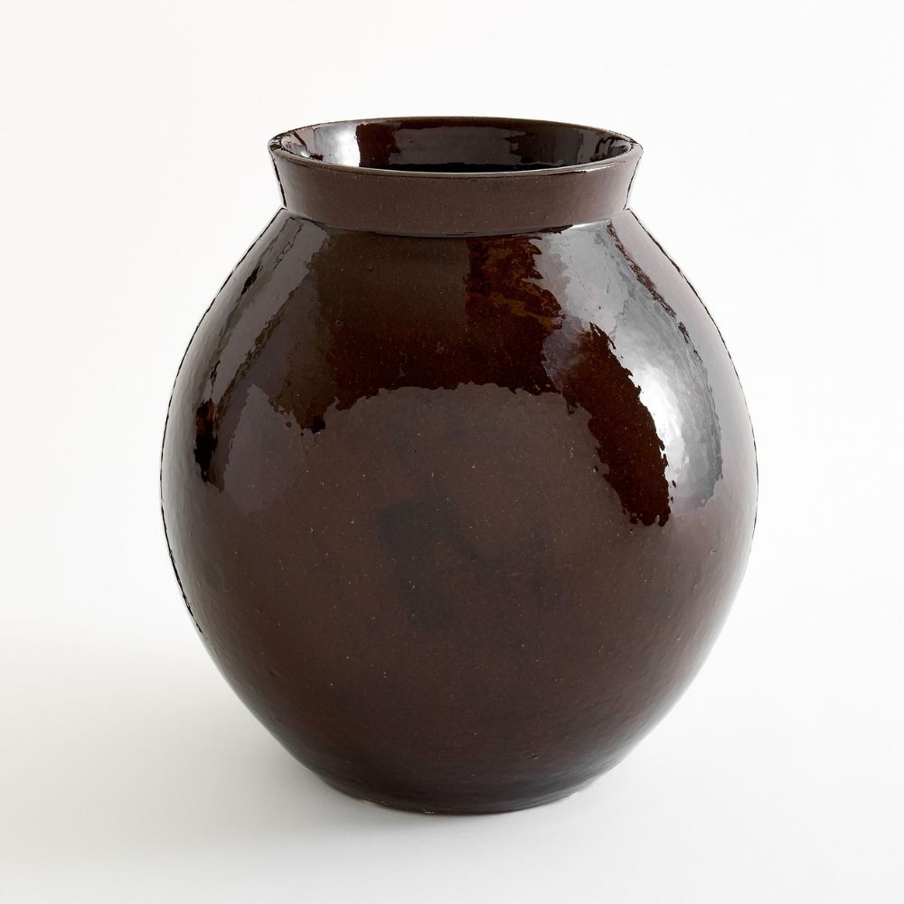 Brown Glazed Terracotta Vase
