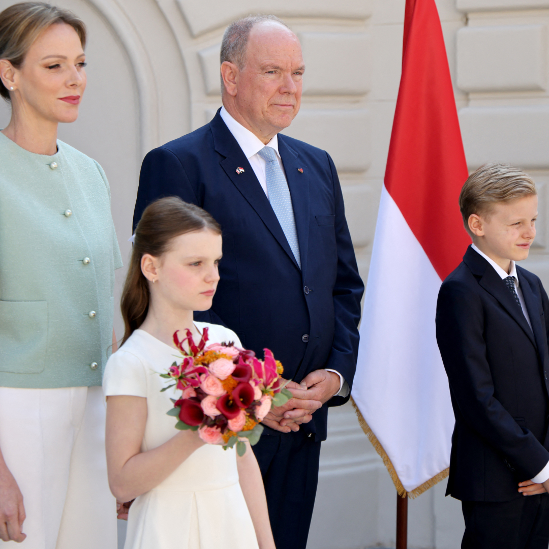 Princess Charlene and Prince Albert with their twins, Princess Gabriella and Prince Jacques