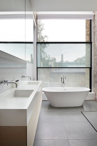 Contemporary bathtub for interior house