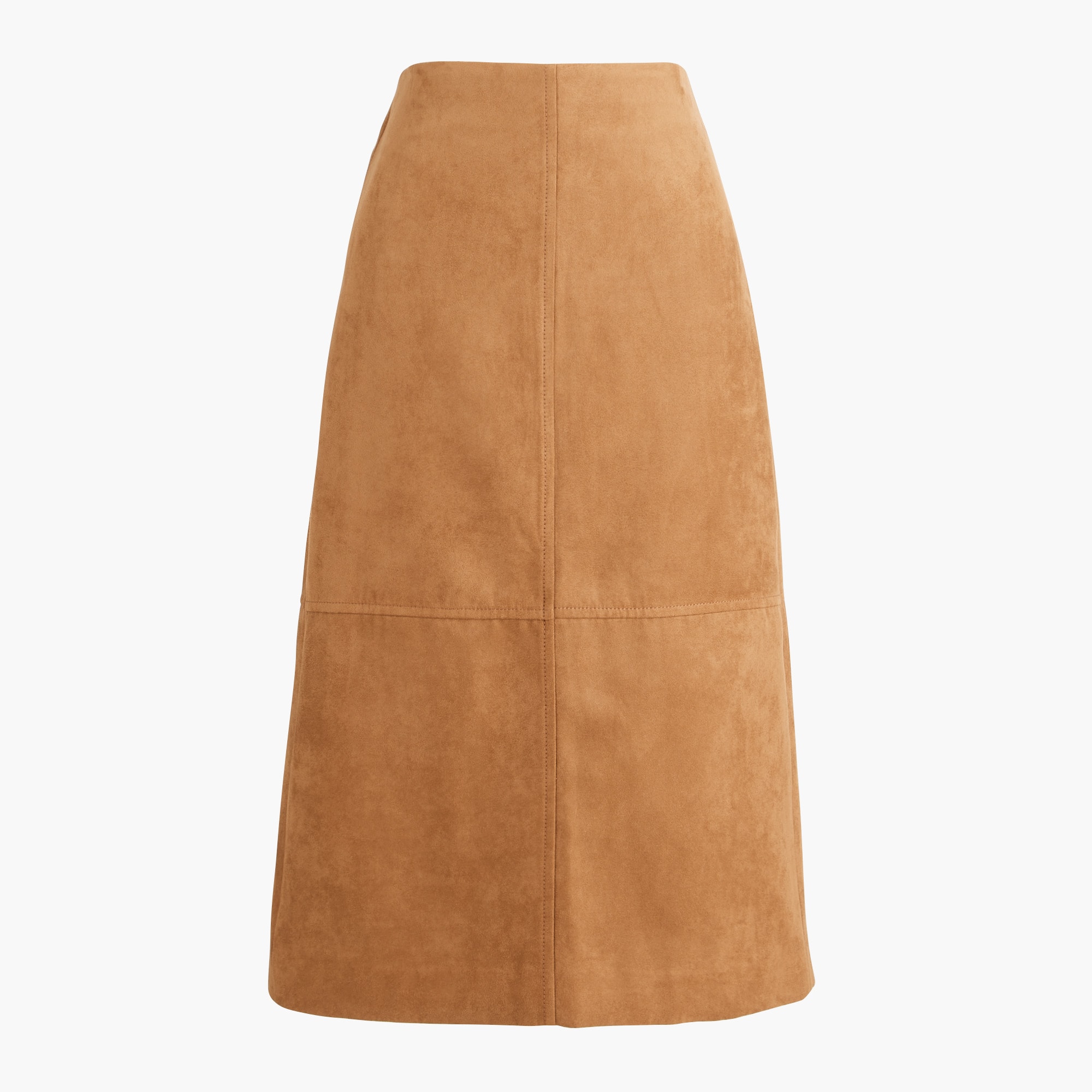Sueded Pencil Midi Skirt