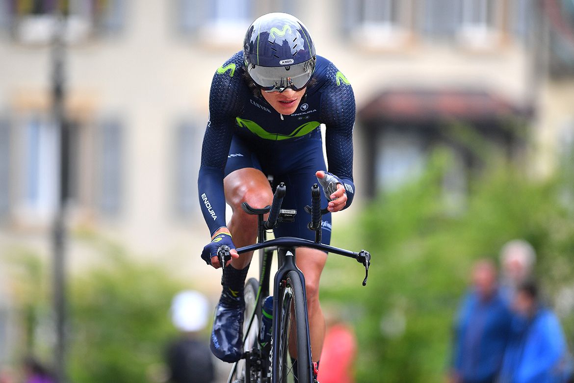 Winner Anacona (Movistar Team) during the time trial