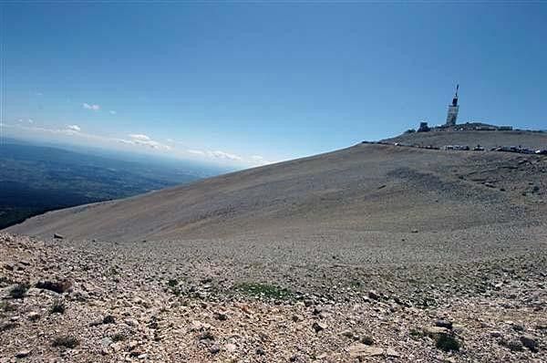 It's rather spartan atop Mount Ventoux.