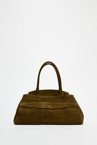 Split Leather Shoulder Bag