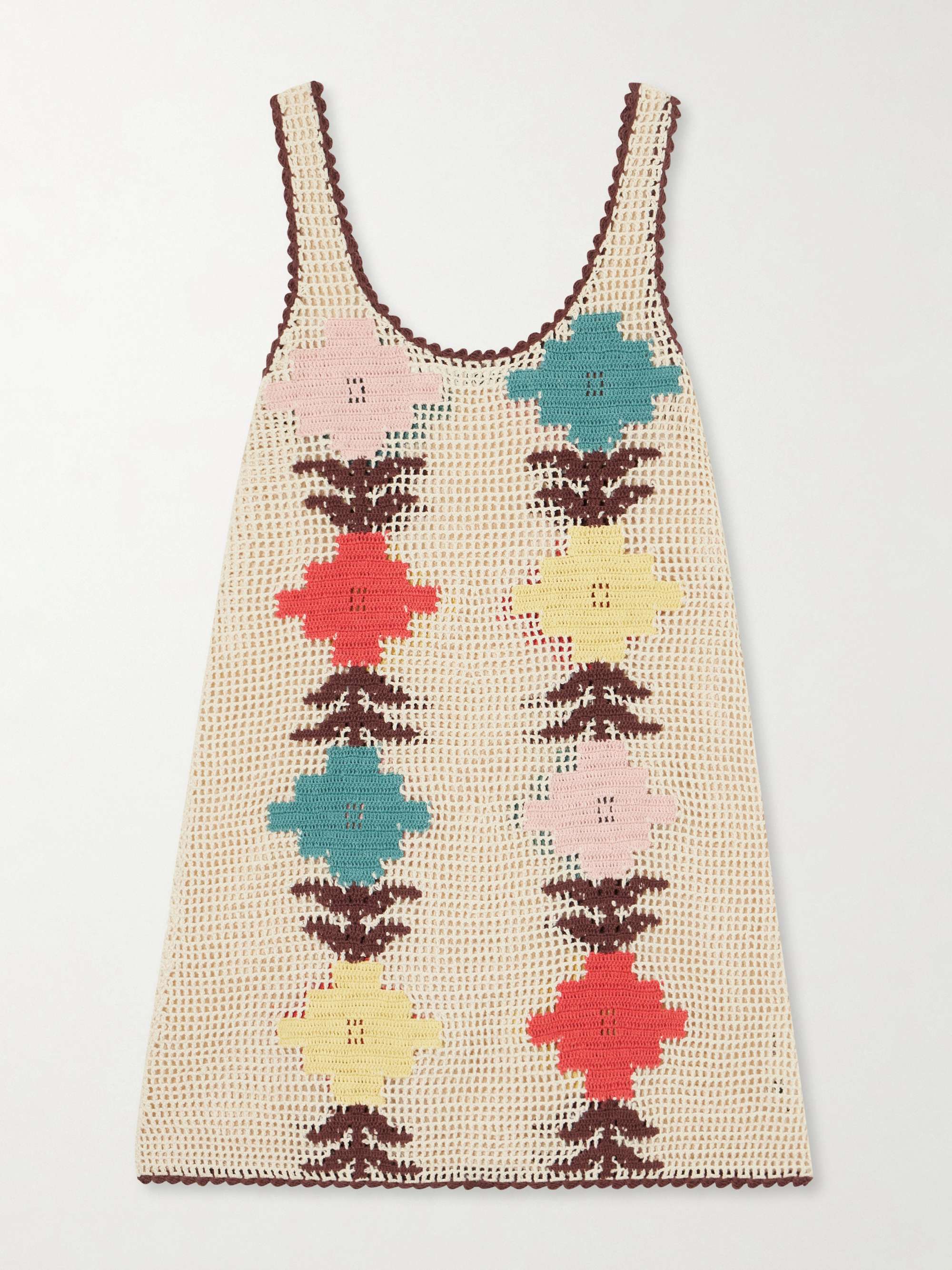 Tyler Daisy Crocheted Cotton Mini Dress