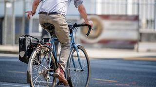 Bicycle with pannier