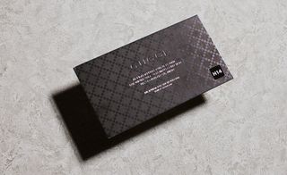 matte black foam board decorated with a glossy diamond motif