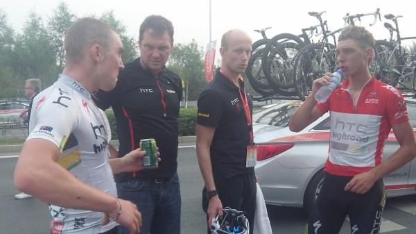 Leigh Howard and Tony Martin speaking about the finish