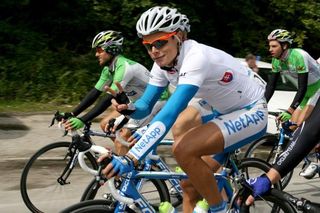 Daniel Schorn (Team Netapp) looked relaxed during the stage.