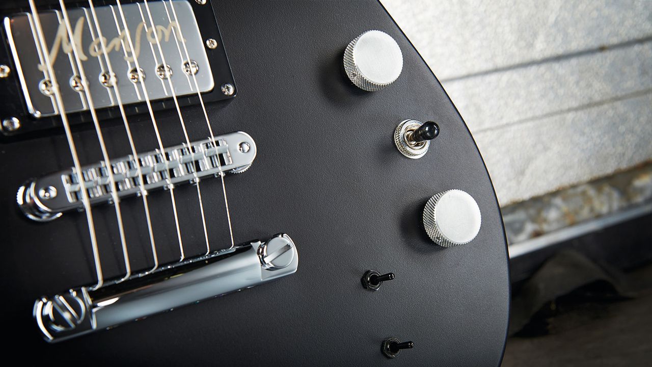 The mini-toggle switches control the MA-2's built-in Fernandes Sustainer